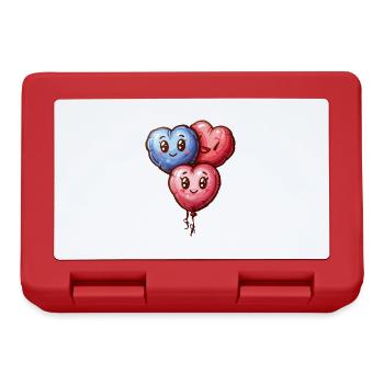 Ballon Herzen auch für Kinder und Geburtstage - Brotdose - Rot - Vorne