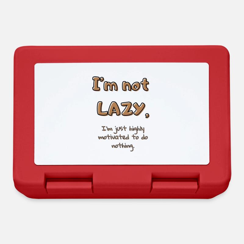 I'm not lazy - Lunchbox - red