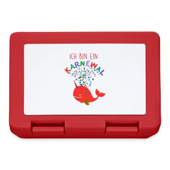 Carnaval, Baleine, Confettis, Carnaval, Baleine, Rouge - Boîte à goûter - rouge - Devant