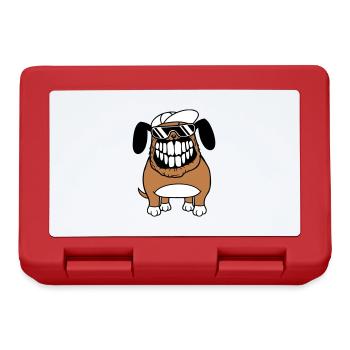 chien monstre méchant dangereux dents sourire sourire - Boîte à goûter - rouge - Devant