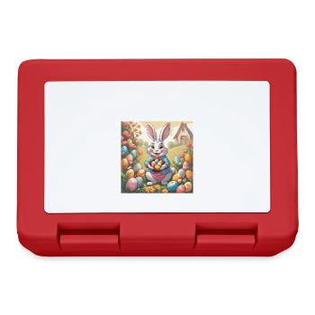 Mom Bunny Easter Egg Easter Gift - Lunchbox - red - Front
