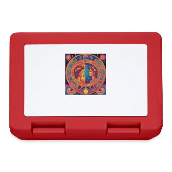 Zwilling Sterne Horoskop Geschenk - Brotdose - Rot - Vorne