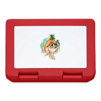 St. Patrick's Day Goldfisch Geschenk - Brotdose - Rot - Vorne