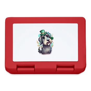 St. Patrick's Day Hund Geschenk - Brotdose - Rot - Vorne
