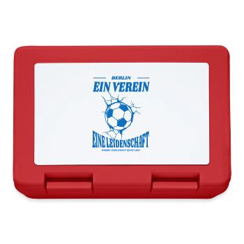 Berlin Fußball Spruch Geschenk - Brotdose - Rot - Vorne