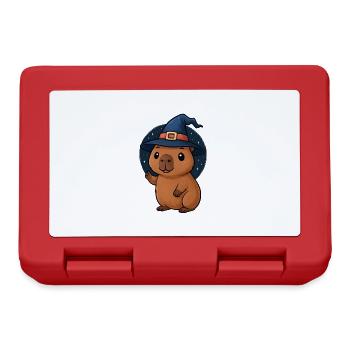 Halloween Capybara Wizard Costume Gift - Lunchbox - red - Front