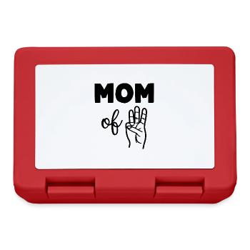 Mom of Three 3 Mom - Brotdose - Rot - Vorne