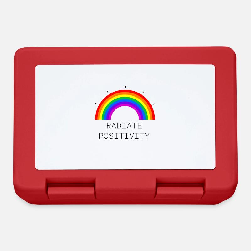 Radiate Positivity, Regenbogen - Brotdose - Rot