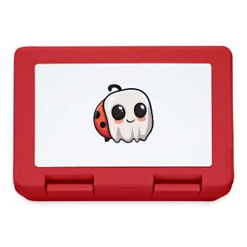 Ladybug Halloween Funny Ghost - Lunchbox - red - Front