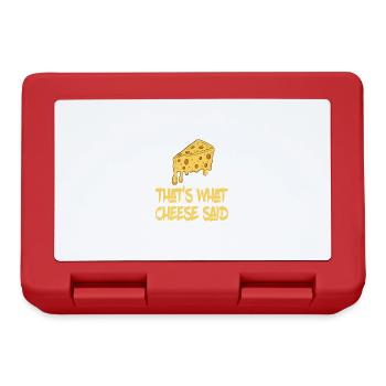 Drôle de TShirt au fromage pour les personnes dépendantes - Boîte à goûter - rouge - Devant