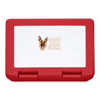 Because People Suck Cute Adorable Dog For - Lunchbox - red - Front