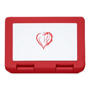 Heart Life Is Better With Horses Design Horsing - Brotdose - Rot - Vorne