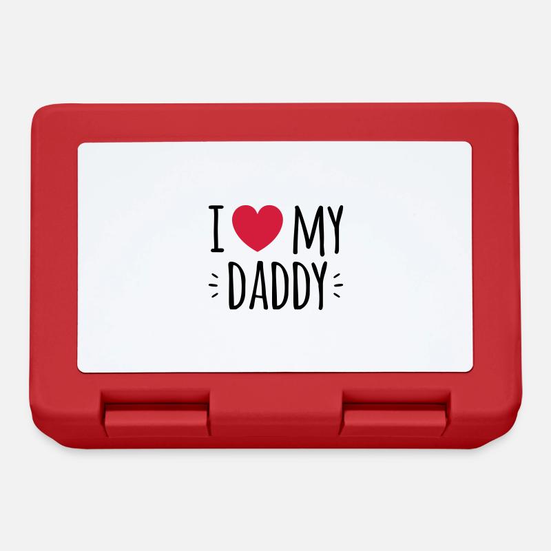 " i love my daddy " - Lunchbox - red