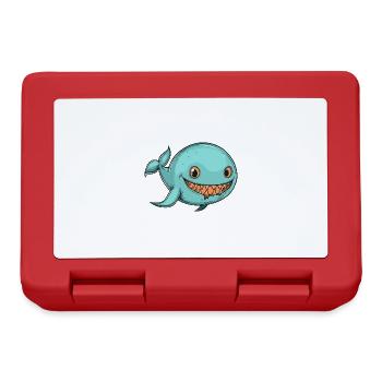 Whale Halloween Funny Zombie - Lunchbox - red - Front