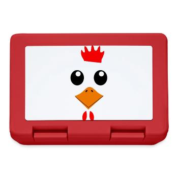 Rooster Chicken Face Animal Costume Carnival Fun - Lunchbox - red - Front