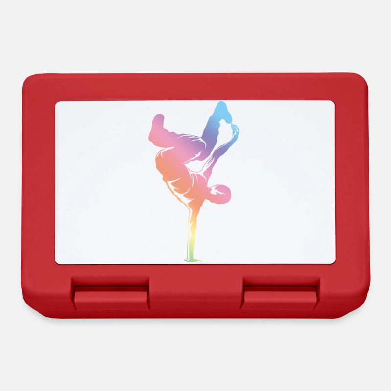 Breakdance Silhouette - Brotdose - Rot