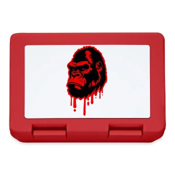 Tête de symbole de gorille - Boîte à goûter - rouge - Devant