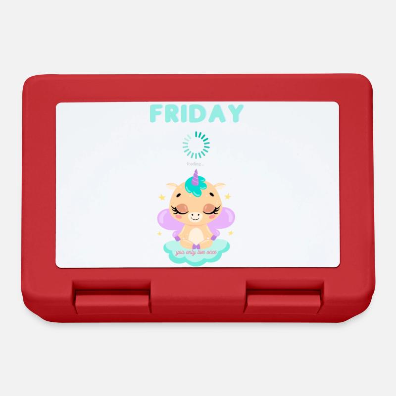 Friday loading, you only live once,Weekend - Lunchbox - red