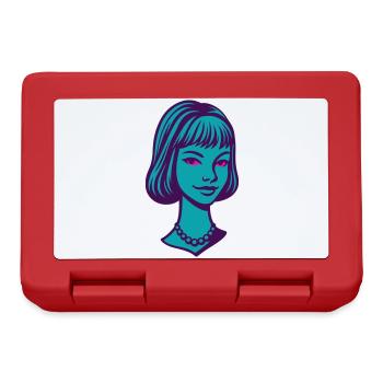 Lady Portrait 60s Pop Art II - Lunchbox - red - Front