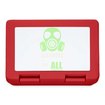 Allergique à vous – T-shirt d’humour de masque à gaz - Boîte à goûter - rouge - Devant