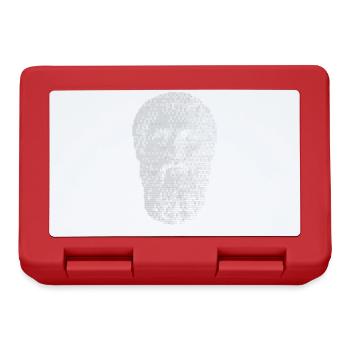 Plato Halftone Portrait - Lunchbox - red - Front