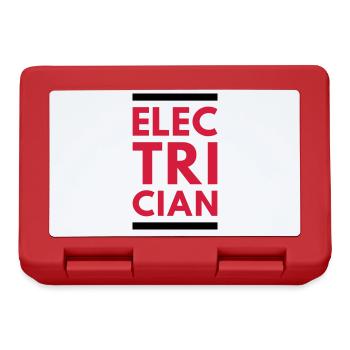 Electrician (two lines) - Lunchbox - red - Front