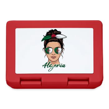 Algerian Girl Woman Flag Algeria - Lunchbox - red - Front