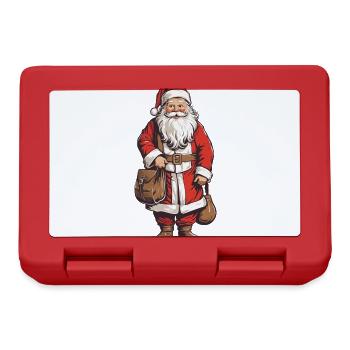 Père Noël rétro Art Noël Design - Boîte à goûter - rouge - Devant
