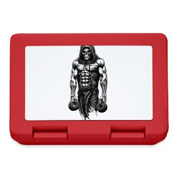 Powerful Bodybuilder Skeleton Training Design - Lunchbox - red - Front