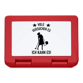 Ich kann es als Reinigungskraft - Brotdose - Rot - Vorne