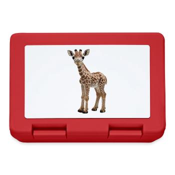 Super mignon bébé girafe. Câlin, doux, moelleux - Boîte à goûter - rouge - Devant