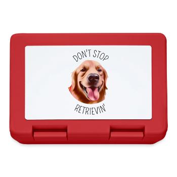Don’t stop Retrievin' - Cadeau pour les amoureux des chiens - Boîte à goûter - rouge - Devant