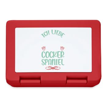 J’adore mon Cocker Spaniel - Boîte à goûter - rouge - Devant