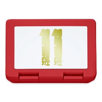 11 Zahl Vintage - Brotdose - Rot - Vorne