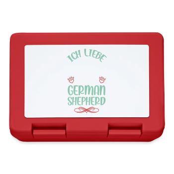 Ich liebe meinen German Shepherd - Brotdose - Rot - Vorne