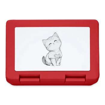 Cuddly Cat at Heart Love - Lunchbox - red - Front