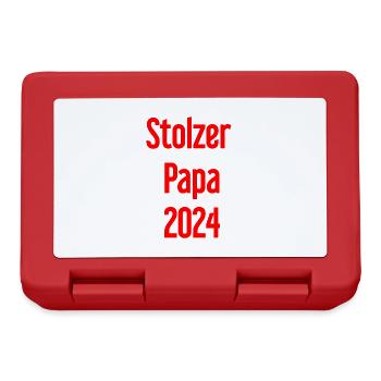 Stolzer Papa 2024 – für frischgebackene Väter - Brotdose - Rot - Vorne