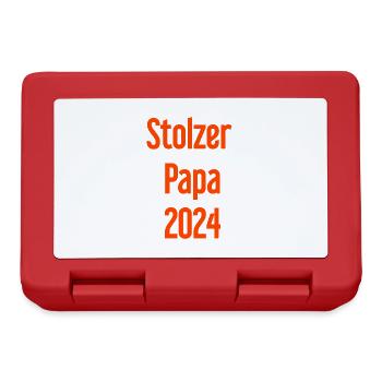 Proud Dad 2024 – pour les nouveaux papas - Boîte à goûter - rouge - Devant