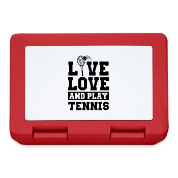 Life love and playing tennis | Tennis Gifts - Lunchbox - red - Front