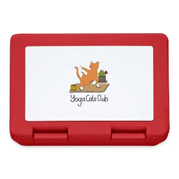 Yoga Cats Club coffee and cactus - Lunchbox - red - Front