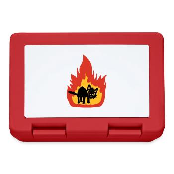 Burning hot cat - Lunchbox - red - Front