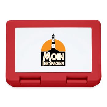 Farben änderbar | Moin Ihr Spacken - Brotdose - Rot - Vorne