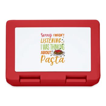 Penser aux pâtes Spaghetti Chef Cuisine italienne - Boîte à goûter - rouge - Devant