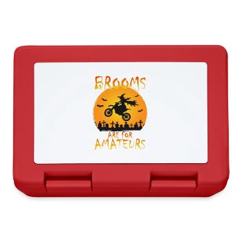 La sorcière d’Halloween vole à moto, motard, vélo - Boîte à goûter - rouge - Devant