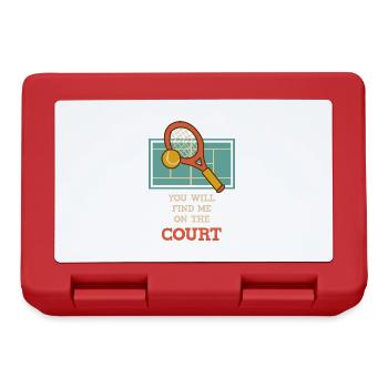Tennis Player Summer Ball Sports Hobby - Lunchbox - red - Front