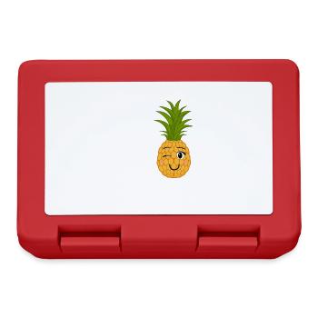 Girl Likes Pineapples Summer Fruits Tropical Fruit - Lunchbox - red - Front