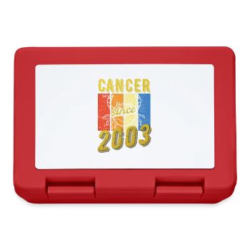 Cancer 2003 Sternzeichen Geburtstag - Brotdose - Rot - Vorne