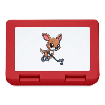 Kangaroo & Mouse Ice Hockey - Unusual Team on - Lunchbox - red - Front