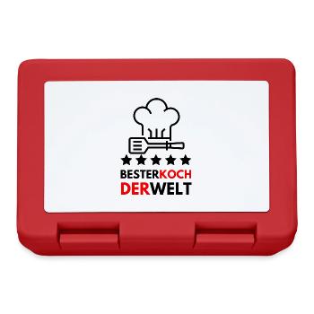 Bester Koch der Welt - Brotdose - Rot - Vorne