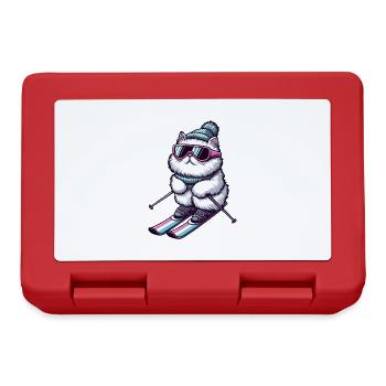 Persian Cat Skier Winter Magic - Lunchbox - red - Front